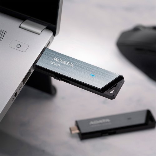 Купить Накопитель ADATA Elite UE800 512GB USB Type-C (AELI-UE800-512G-CSG) Silver - цена в Харькове, Киеве, Днепре, Одессе
в интернет-магазине Telemart фото