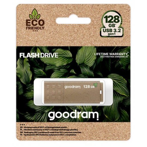 Накопитель Goodram UME3 Eco Friendly 128GB USB 3.0 (UME3-1280EFR11) Brown купить в Украине: Киев, Днепр, Харьков, Одесса  | Низкая цена, отзывы, характеристики от TELEMART фото