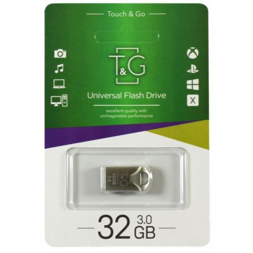 Накопичувач T&G 106 Metal Series 32GB USB3.0 (TG106-32G3) Silver купити в Україні: Київ, Львів, Хмельницький, Тернопіль, Івано-Франківськ | Низька ціна, відгуки, характеристики від TELEMART фото