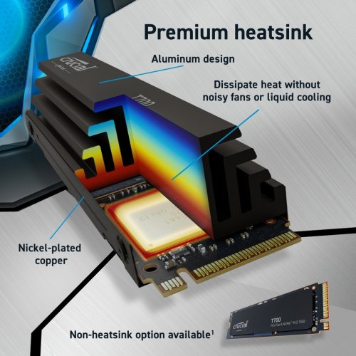 Фото SSD-диск Crucial T700 3D NAND 2TB M.2 (2280 PCI-E) (CT2000T700SSD5)