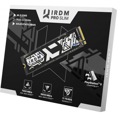 Photo SSD Drive GoodRAM IRDM Pro Slim 3D TLC 1TB M.2 (2280 PCI-E) NVMe 1.4 (IRP-SSDPR-P44S-1K0-80)