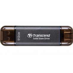SSD-диск Transcend ESD310 3D NAND 512GB USB + USB Type-C (TS512GESD310C) Black
