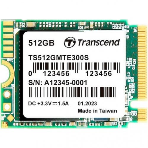 Купить SSD-диск Transcend MTE300S 3D NAND 512GB M.2 (2230 PCI-E) (TS512GMTE300S) с проверкой совместимости: обзор, характеристики, цена в Киеве, Днепре, Одессе, Харькове, Украине | интернет-магазин TELEMART.UA фото