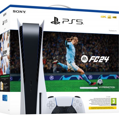 Купить Игровая консоль Sony PlayStation 5 Ultra HD Blu-ray (EA SPORTS FC 24) - цена в Харькове, Киеве, Днепре, Одессе
в интернет-магазине Telemart фото