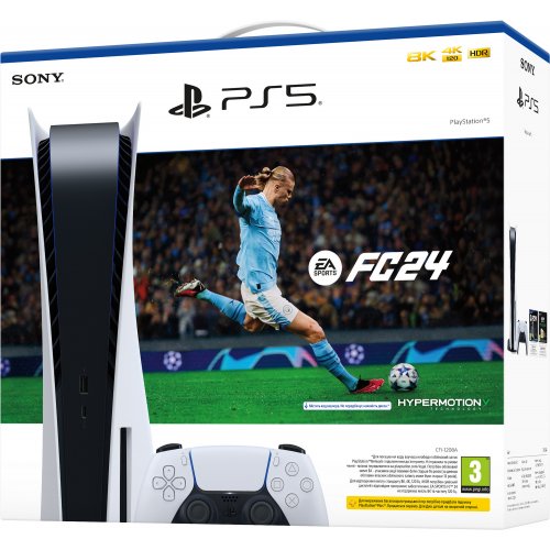 Купить Игровая консоль Sony PlayStation 5 Ultra HD Blu-ray (EA SPORTS FC 24) - цена в Харькове, Киеве, Днепре, Одессе
в интернет-магазине Telemart фото