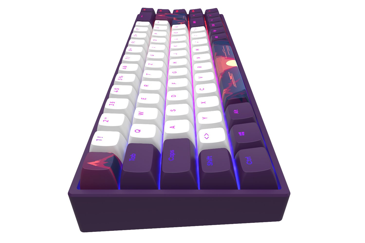 Купить Клавиатура Dark Project 68 Sunrise PBT RGB Mech G3ms Sapphire  (DPP68_GSH_SUNR_ISO_DE) Violet/White - цена в Харькове, Киеве, Днепре,  Одессе в интернет-магазине Telemart