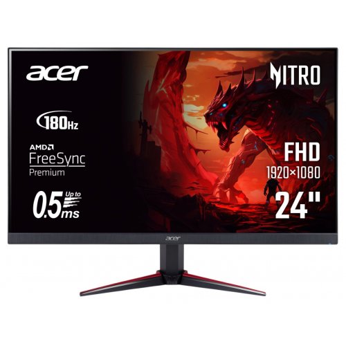 Монітор Acer 23.8″ VG240YM3 (UM.QV0EE.304) Black купити в Україні: Київ, Львів, Хмельницький, Тернопіль, Івано-Франківськ | Низька ціна, відгуки, характеристики від TELEMART фото