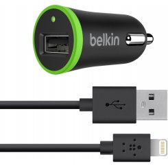Автомобільний зарядний пристрій Belkin USB Car Charger Lightning 1A (F8J026bt04-BLK) Black