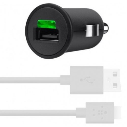 Автомобільний зарядний пристрій Belkin USB Car Charger Lightning 1A (F8J076btBLK) Black купити в Україні: Київ, Львів, Хмельницький, Тернопіль, Івано-Франківськ | Низька ціна, відгуки, характеристики від TELEMART фото
