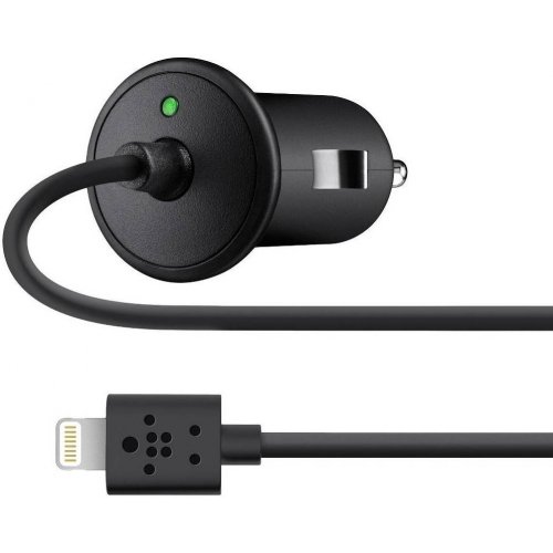 Автомобільний зарядний пристрій Belkin USB Car Charger Lightning 1A (F8J075btBLK) Black купити в Україні: Київ, Львів, Хмельницький, Тернопіль, Івано-Франківськ | Низька ціна, відгуки, характеристики від TELEMART фото