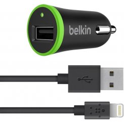 Автомобільний зарядний пристрій Belkin Car Charger Lightning 2.1A (F8J027vf04-BLK) Black