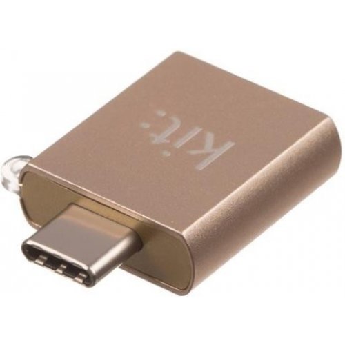 Купить Адаптер Kit Premium USB-C to USB-A 3.1 Gold - цена в Харькове, Киеве, Днепре, Одессе
в интернет-магазине Telemart фото