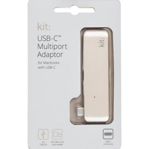Купить Адаптер Kit Multiport USB-C to USB-A 3.0 Gold - цена в Харькове, Киеве, Днепре, Одессе
в интернет-магазине Telemart фото