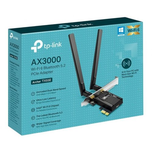 Сетевая карта TP-LINK Archer TX55E купить в Украине: Киев, Днепр, Харьков, Одесса  | Низкая цена, отзывы, характеристики от TELEMART фото