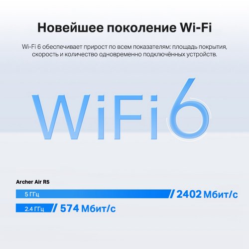 Купити Wi-Fi роутер TP-LINK Archer Air R5 (1-pack) - ціна в Києві, Львові, Вінниці, Хмельницькому, Франківську, Україні | інтернет-магазин TELEMART.UA фото