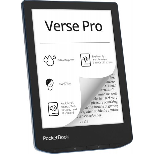 Купить Электронная книга PocketBook 634 Verse Pro (PB634-A-CIS) Azure - цена в Харькове, Киеве, Днепре, Одессе
в интернет-магазине Telemart фото