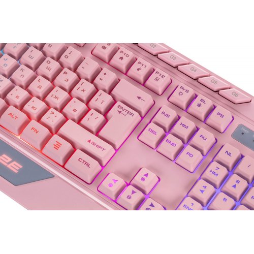 Купити Клавіатура 2E Gaming KG315 RGB (2E-KG315UPK) Pink - ціна в Києві, Львові, Вінниці, Хмельницькому, Франківську, Україні | інтернет-магазин TELEMART.UA фото