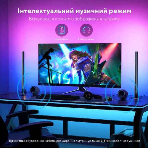 Купити Набір адаптивного підсвічування Govee H6047 Smart Gaming Light Bars RGB (H6047381) Grey - ціна в Києві, Львові, Вінниці, Хмельницькому, Франківську, Україні | інтернет-магазин TELEMART.UA фото