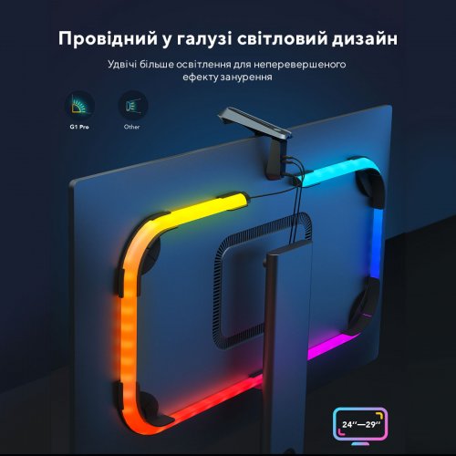 Купити Набір адаптивного підсвічування Govee H604A DreamView G1 Pro Gaming Light RGB (B604A311) Grey - ціна в Києві, Львові, Вінниці, Хмельницькому, Франківську, Україні | інтернет-магазин TELEMART.UA фото