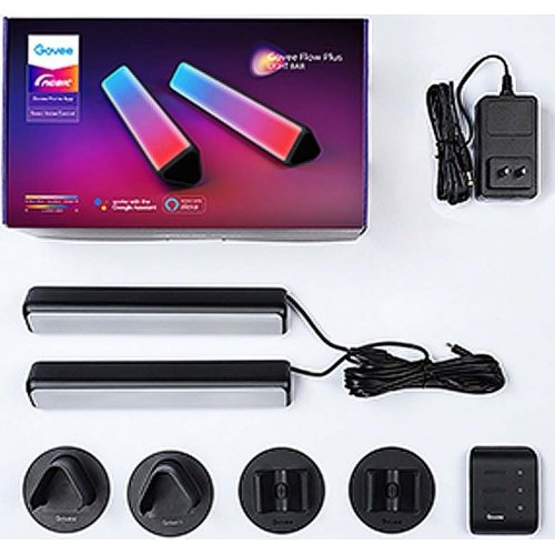 Купити Набір підсвічування Govee H6056 RGBICWW WiFi + Bluetooth Flow Plus Light Bars RGB (H60563D1) Black - ціна в Києві, Львові, Вінниці, Хмельницькому, Франківську, Україні | інтернет-магазин TELEMART.UA фото