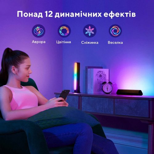 Купить Набор подсветки Govee H6056 RGBICWW WiFi + Bluetooth Flow Plus Light Bars RGB (H60563D1) Black - цена в Харькове, Киеве, Днепре, Одессе
в интернет-магазине Telemart фото