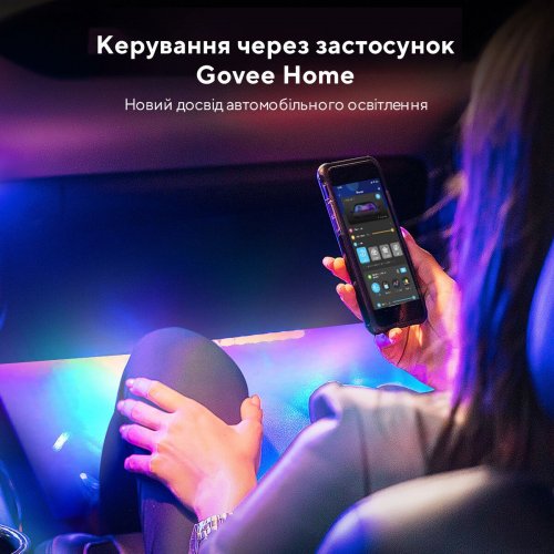 Купить Набор умной подсветки для автомобиля Govee H7090 RGBIC Interior Car Lights (H70900A1) Black - цена в Харькове, Киеве, Днепре, Одессе
в интернет-магазине Telemart фото