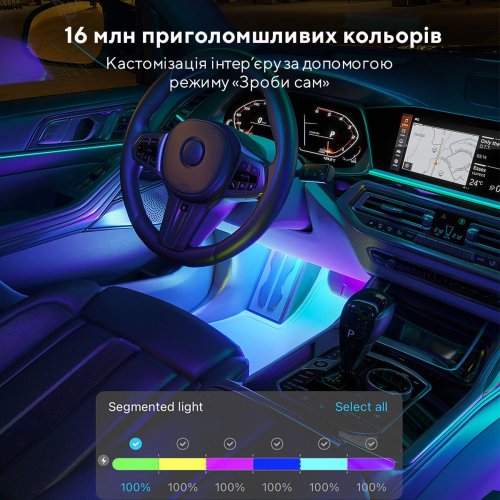 Купить Набор умной подсветки для автомобиля Govee H7090 RGBIC Interior Car Lights (H70900A1) Black - цена в Харькове, Киеве, Днепре, Одессе
в интернет-магазине Telemart фото