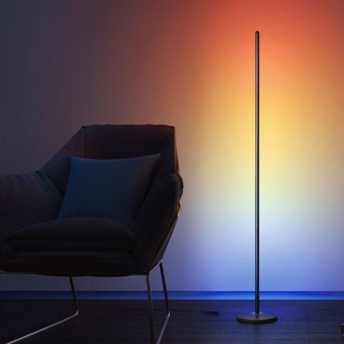 Купити Розумний світильник для підлоги Govee H6076 RGBICW Smart Corner Floor Lamp (H6076311) Black - ціна в Києві, Львові, Вінниці, Хмельницькому, Франківську, Україні | інтернет-магазин TELEMART.UA фото