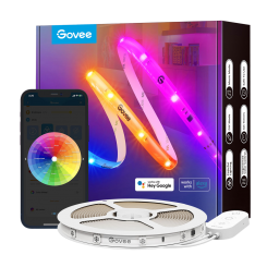 Умная светодиодная лента Govee H619С RGBIC Basic Wi-Fi + Bluetooth LED Strip Light With Protective Coating 10m (H619C3D1) White