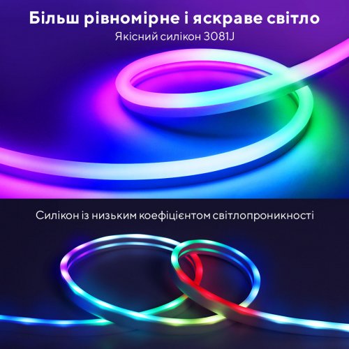 Купить Умная светодиодная лента Govee H61A0 Neon LED Strip Light 3m (H61A03D1) White - цена в Харькове, Киеве, Днепре, Одессе
в интернет-магазине Telemart фото