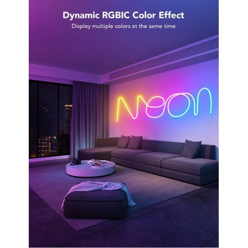 Купить Умная светодиодная лента Govee H61A0 Neon LED Strip Light 3m (H61A03D1) White - цена в Харькове, Киеве, Днепре, Одессе
в интернет-магазине Telemart фото