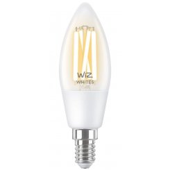 Умная лампа филаментная WiZ E14 4.9W (40W 470Lm) C35 2700-6500 Wi-Fi (929003017601)