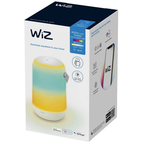 Купити Світильник розумний WiZ Mobile Portable Wi-Fi White (929003211501) - ціна в Києві, Львові, Вінниці, Хмельницькому, Франківську, Україні | інтернет-магазин TELEMART.UA фото