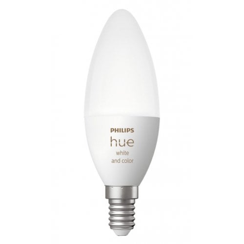 Купити Розумна лампа з димером Philips Hue E14 5.3W (40W) 2000K-6500K RGB ZigBee Bluetooth (929002294209) - ціна в Києві, Львові, Вінниці, Хмельницькому, Франківську, Україні | інтернет-магазин TELEMART.UA фото