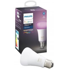 Умная диммируемая лампа Philips Hue E27 9W (60W) 2000K-6500K RGB ZigBee Bluetooth (929002216824)