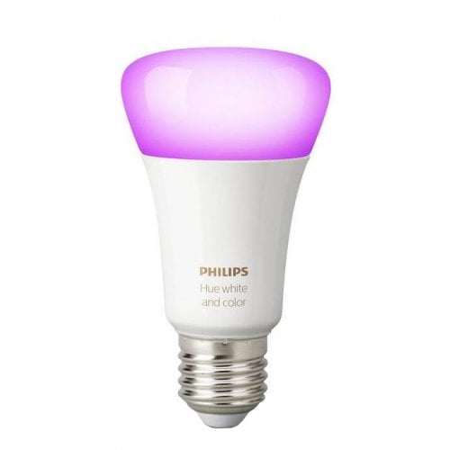 Купити Розумна лампа з димером Philips Hue E27 9W (60W) 2000K-6500K RGB ZigBee Bluetooth (929002216824) - ціна в Києві, Львові, Вінниці, Хмельницькому, Франківську, Україні | інтернет-магазин TELEMART.UA фото