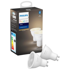 Умная диммируемая лампа Philips Hue GU10 5.2W (57W) 2700K White ZigBee Bluetooth 2pcs (929001953506)