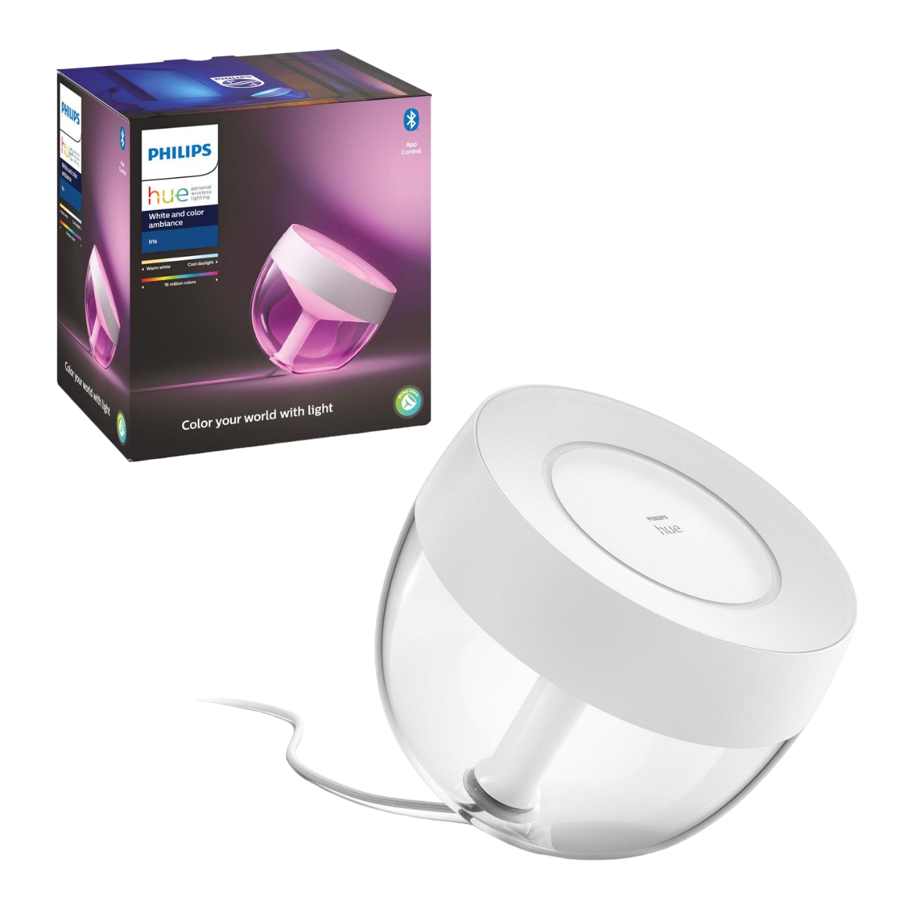 Купить Умный настольный светильник с диммером Philips Hue Iris 2000K ...