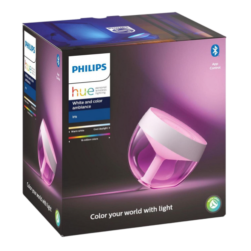 Купить Умный настольный светильник с диммером Philips Hue Iris 2000K-6500K RGB ZigBee Bluetooth (929002376101) White - цена в Харькове, Киеве, Днепре, Одессе
в интернет-магазине Telemart фото