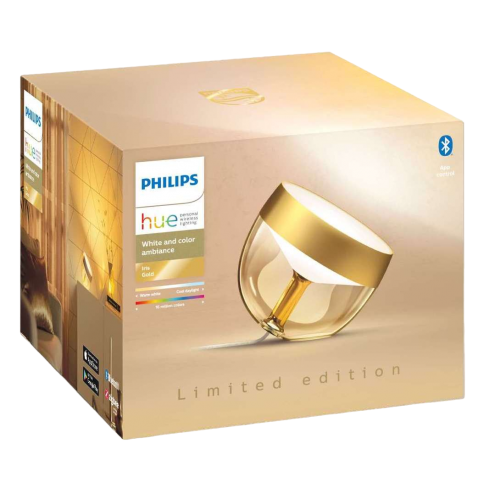 Купити Розумний настільний світильник з димером Philips Hue Iris 2000K-6500K RGB ZigBee Bluetooth (929002376401) Gold - ціна в Києві, Львові, Вінниці, Хмельницькому, Франківську, Україні | інтернет-магазин TELEMART.UA фото