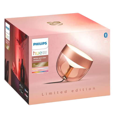 Купити Розумний настільний світильник з димером Philips Hue Iris 2000K-6500K RGB ZigBee Bluetooth (929002376801) Copper - ціна в Києві, Львові, Вінниці, Хмельницькому, Франківську, Україні | інтернет-магазин TELEMART.UA фото