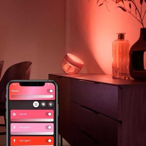 Купити Розумний настільний світильник з димером Philips Hue Iris 2000K-6500K RGB ZigBee Bluetooth (929002376801) Copper - ціна в Києві, Львові, Вінниці, Хмельницькому, Франківську, Україні | інтернет-магазин TELEMART.UA фото