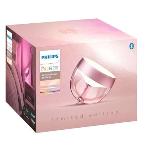 Купити Розумний настільний світильник з димером Philips Hue Iris 2000K-6500K RGB ZigBee Bluetooth (929002376301) Pink - ціна в Києві, Львові, Вінниці, Хмельницькому, Франківську, Україні | інтернет-магазин TELEMART.UA фото