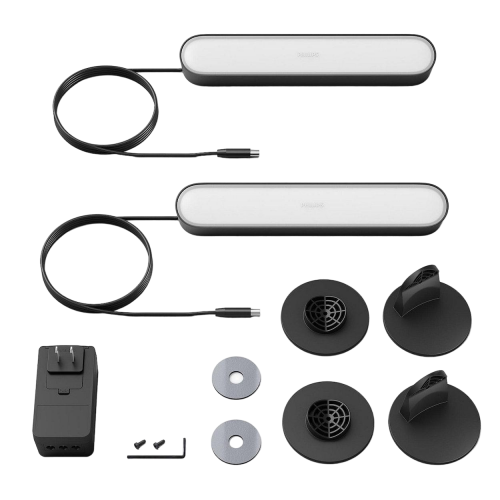 Купити Панель освітлення Philips Hue Play 2000K-6500K RGB ZigBee 2pcs + БЖ (915005939101) Black - ціна в Києві, Львові, Вінниці, Хмельницькому, Франківську, Україні | інтернет-магазин TELEMART.UA фото