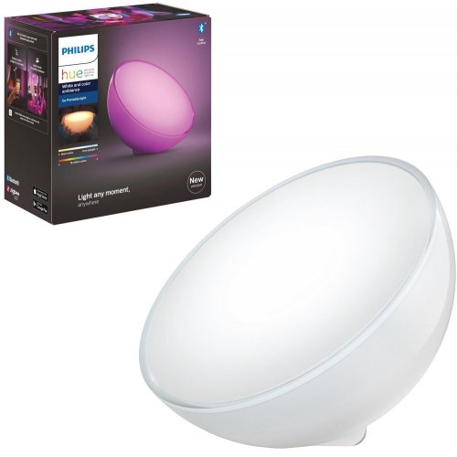 Купити Портативний розумний світильник з димером Philips Hue Go 2000K-6500K RGB ZigBee Bluetooth (915005822601) White - ціна в Києві, Львові, Вінниці, Хмельницькому, Франківську, Україні | інтернет-магазин TELEMART.UA фото