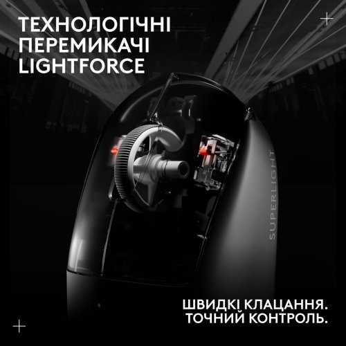 Купить Мышка Logitech G Pro X Superlight 2 Lightspeed Wireless (910-006630) Black - цена в Харькове, Киеве, Днепре, Одессе
в интернет-магазине Telemart фото