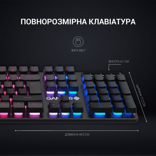 Photo Keyboard GamePro GK380 RGB USB Black