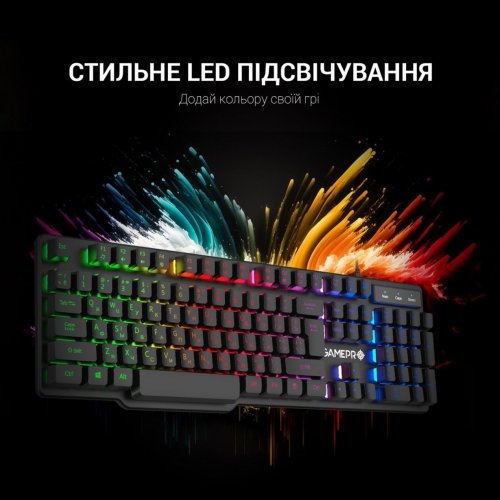 Photo Keyboard GamePro GK380 RGB USB Black