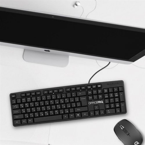 Купить Клавиатура OfficePro SK166 USB Black - цена в Харькове, Киеве, Днепре, Одессе
в интернет-магазине Telemart фото