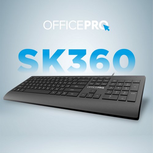 Фото Клавіатура OfficePro SK360 USB Black